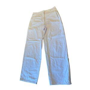 Wilfred Free Womens High-Waist Wide-Leg Pants Size 10 Light Pink Cotton